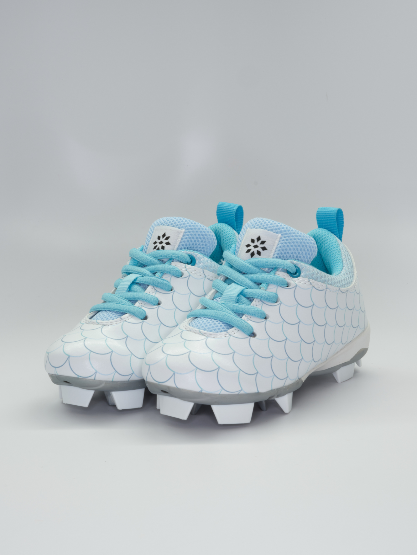 Girls' Play Ball Softball Cleat - White/Aqua/Teal