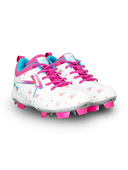 Rokey Girls' Play Ball Starlight Softball Cleat Size 1 - Comfortable Fit for Young Athletes