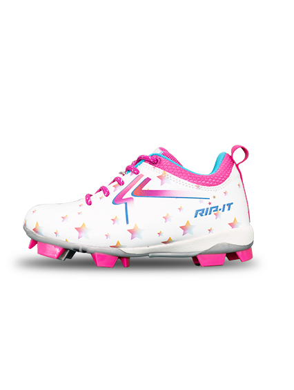 Rokey Girls' Play Ball Starlight Softball Cleat Size 1 - Comfortable Fit for Young Athletes