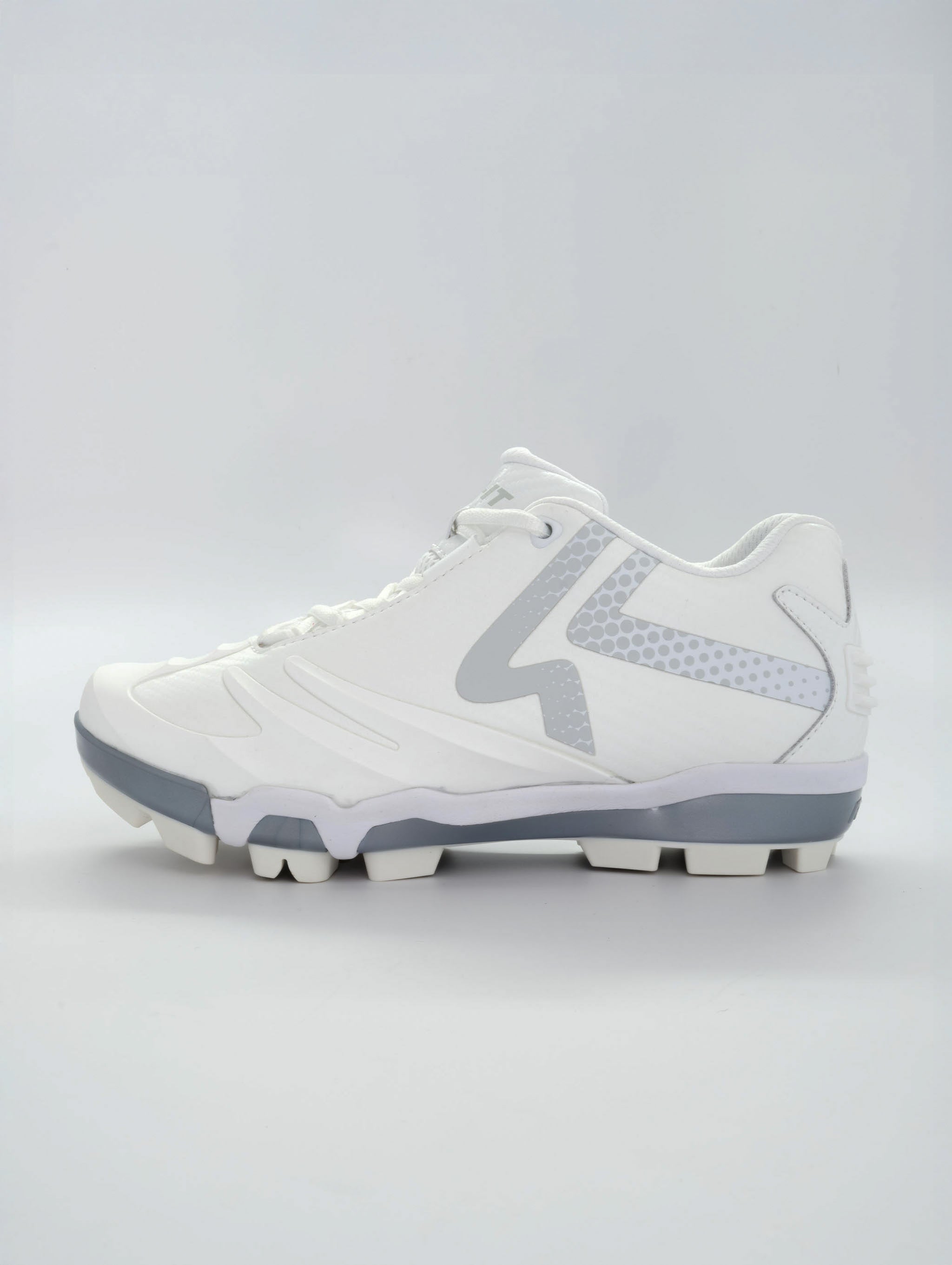 Rokey Softball Cleats Women's SwiftStep TPU Size [Insert Size] - Enhanced Performance and Comfort - White/Grey