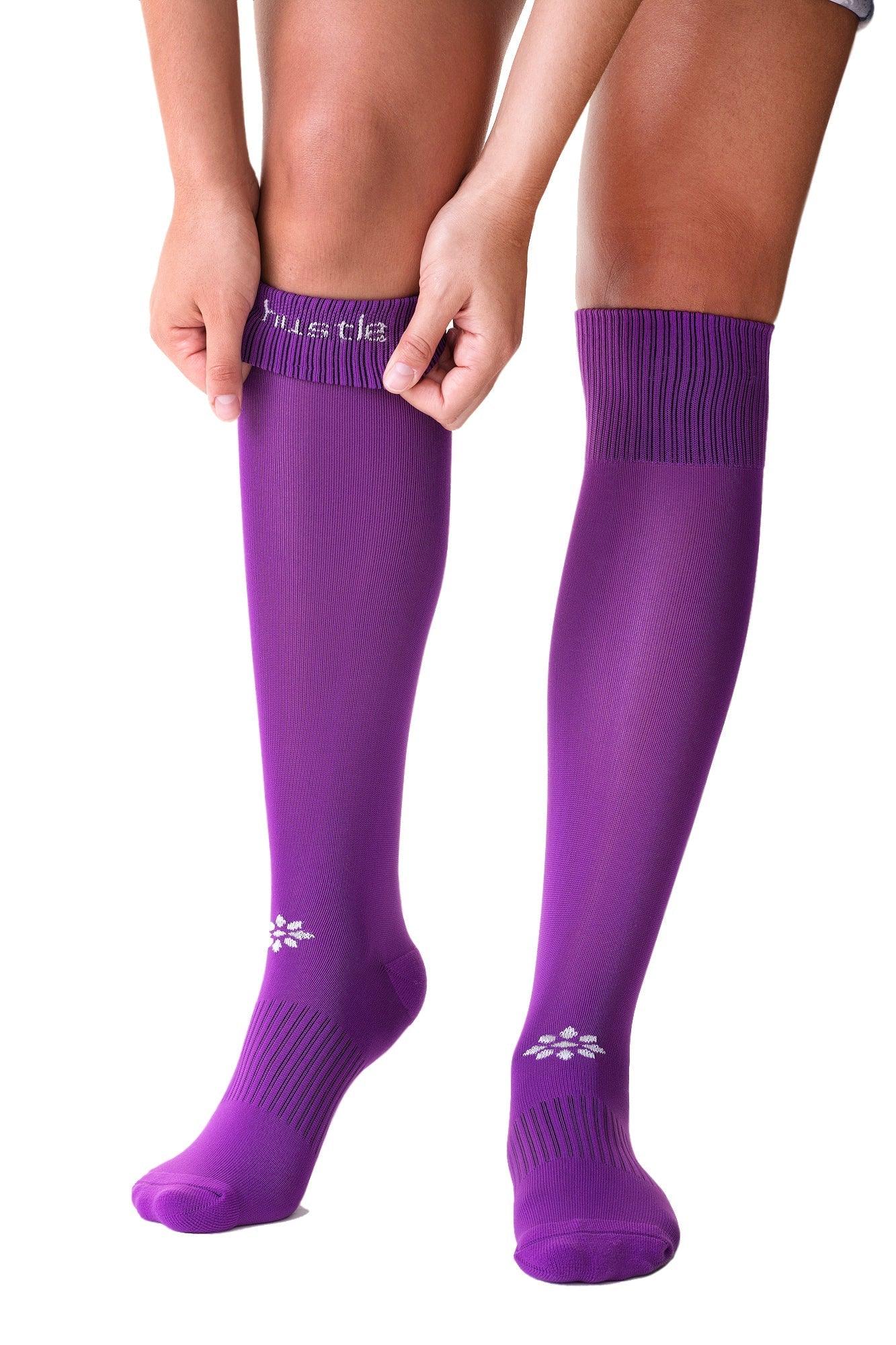 Classic Over-the-Knee Softball Socks - Purple