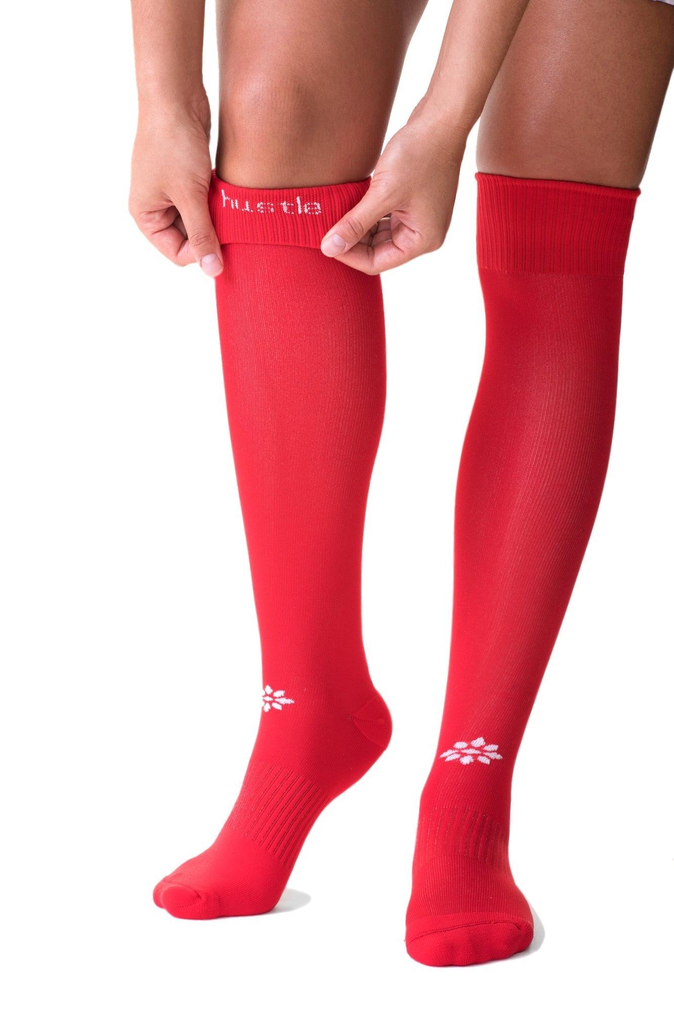 Classic Over-the-Knee Softball Socks - Scarlet