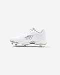 Rokey Women's Flite Softball Spikes - Wide Fit for Enhanced Comfort and Performance - White