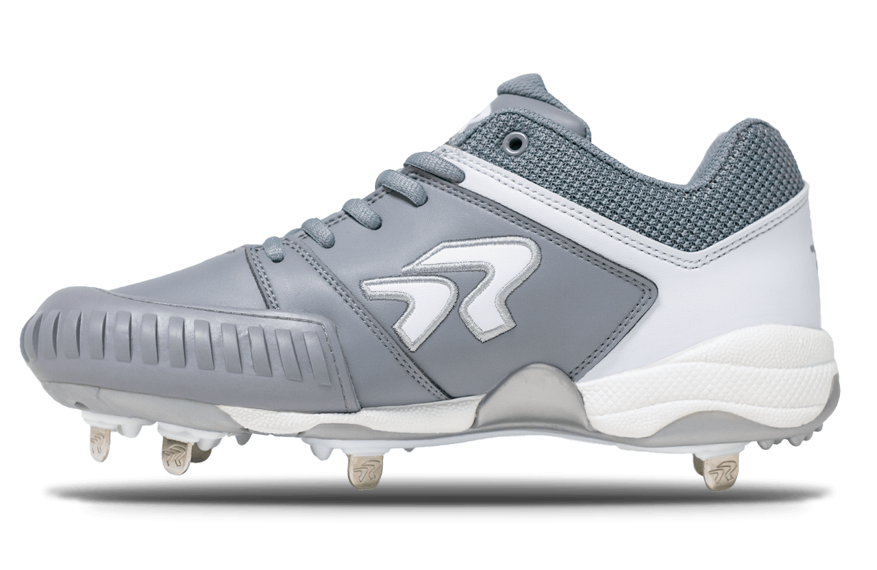Rokey Softball Spikes Women's Wide Size with Pitching Toe for Enhanced Performance - Charcoal