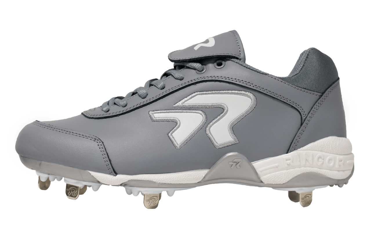 Rokey Women's Dynasty 2.0 Spike Shoes Size 8 Black - Enhanced Traction for Performance - Charcoal-White