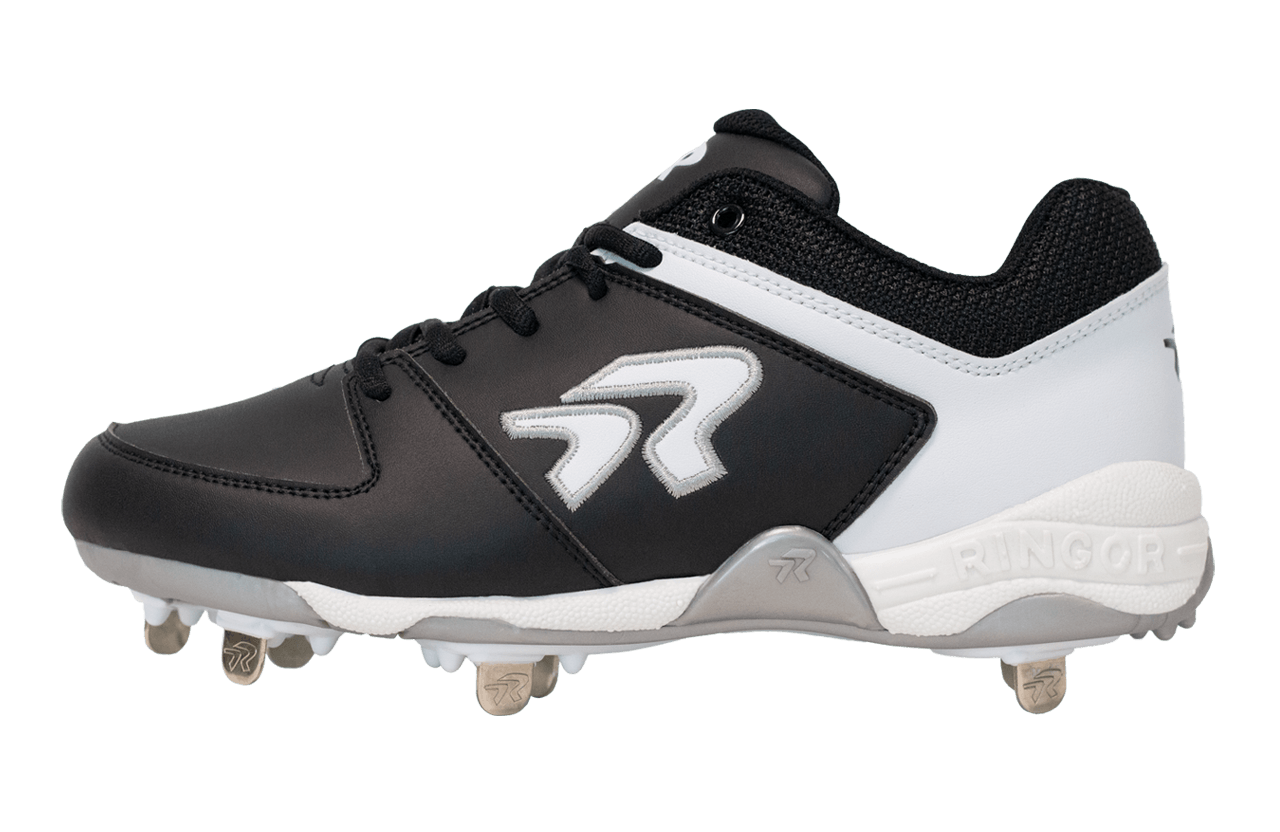 Rokey Softball Cleats Size 7 Black - Enhanced Traction and Comfort for Performance - Black