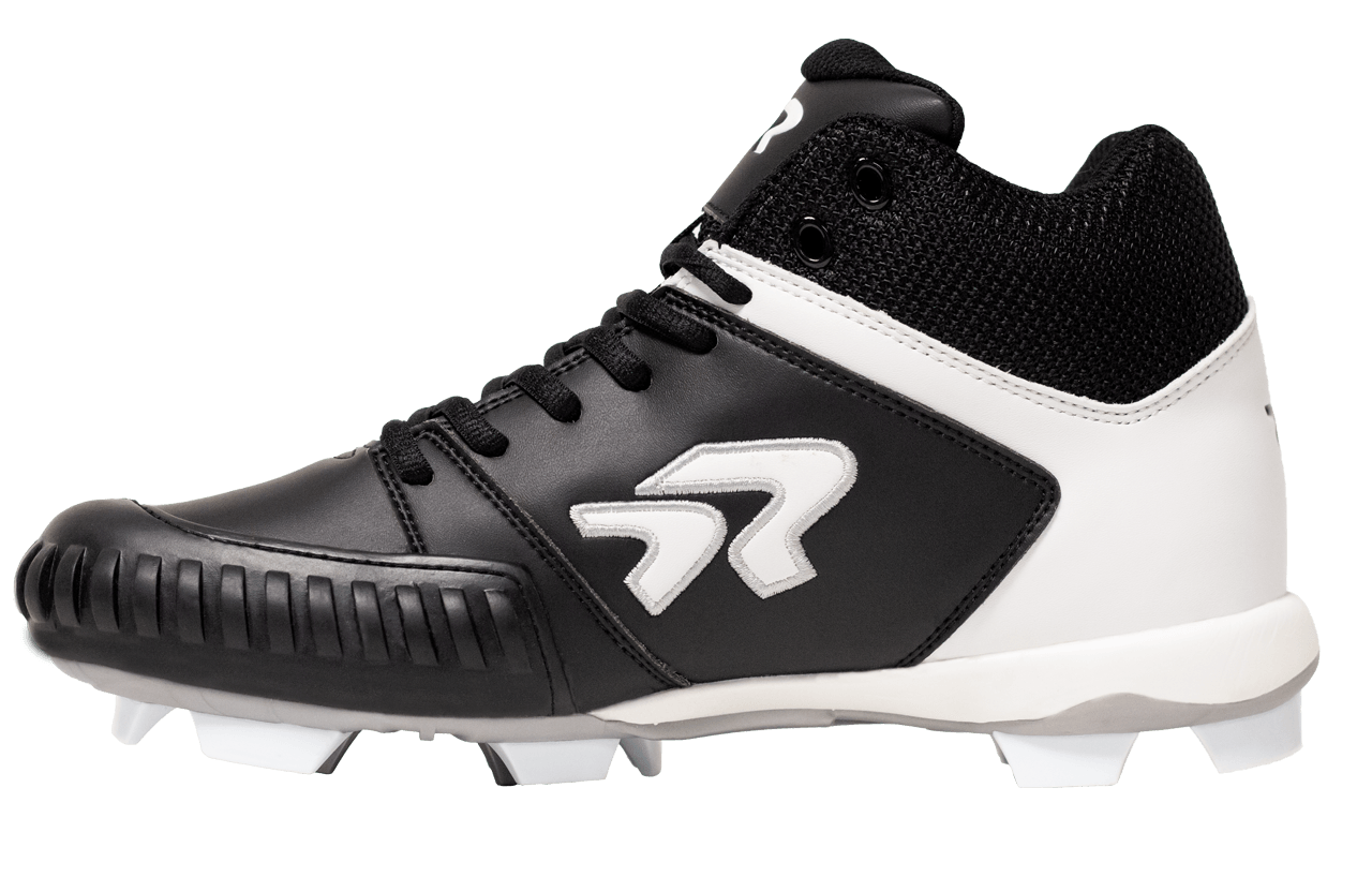 Rokey Women's Flite Softball Cleat Mid Size 8 Black - Enhanced Traction for Pitching