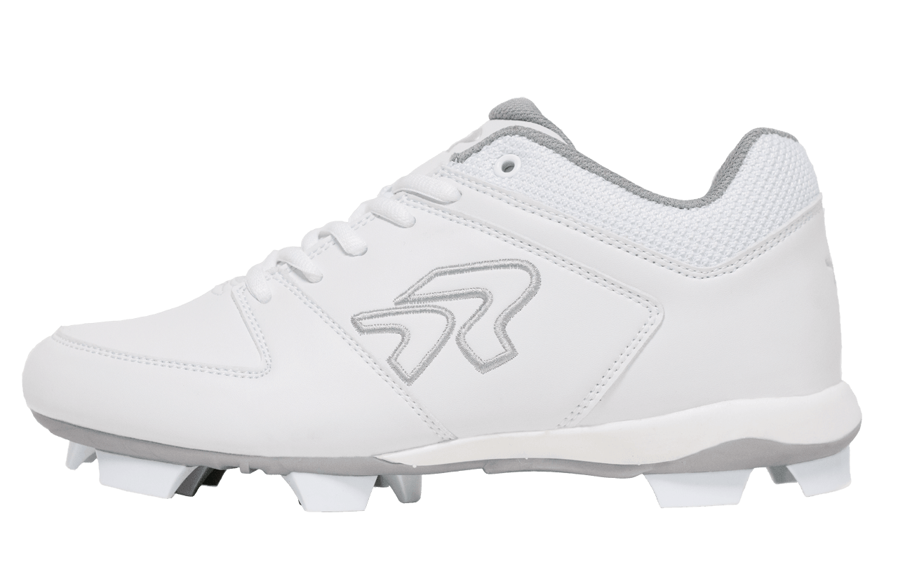 Rokey Women's Flite Softball Cleats Size 7 Black - Enhanced Traction and Comfort - White