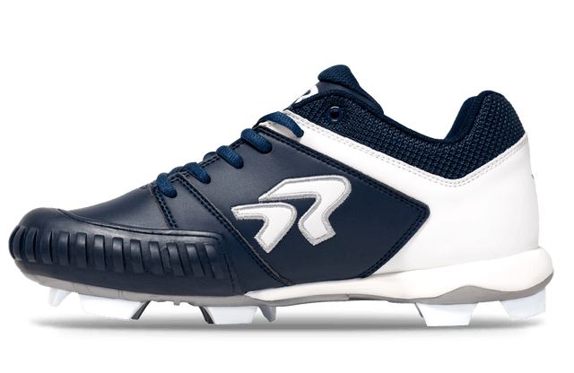 Rokey Softball Cleats Size 7 Black - Enhanced Grip with Pitching Toe for Performance - Navy